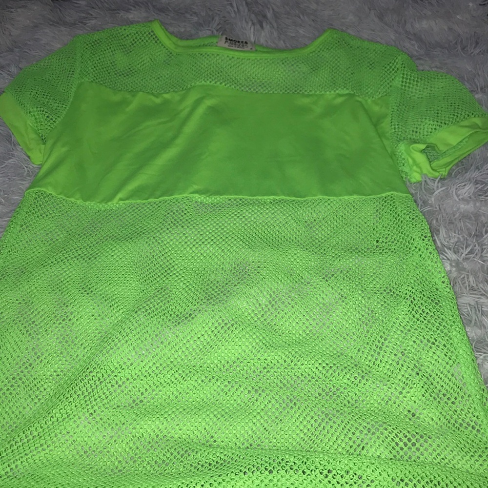 Neon fish net shirt